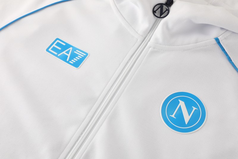 25/26 Napoli  White  Full zipper Jacket Tracksuit+ long pants
