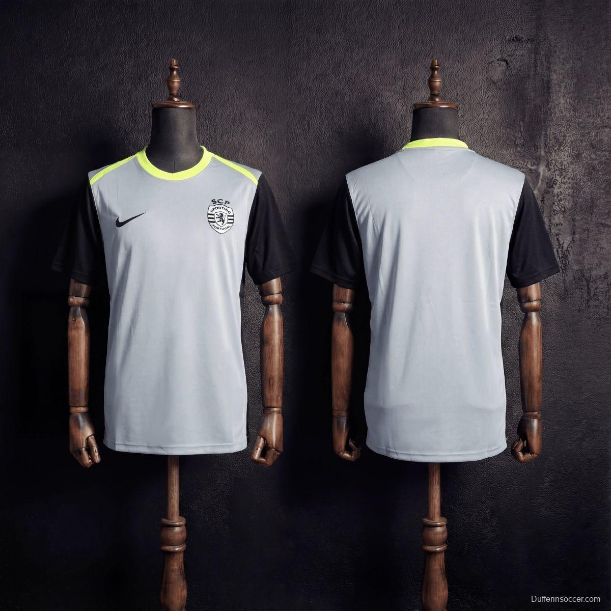 25/26 Sporting Lisbon Training Jersey Gray Jersey