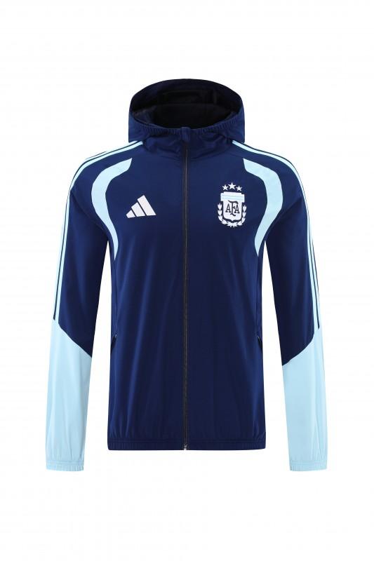 2026 Argentina Navy Blue Full Zipper Jacket + Long Pants