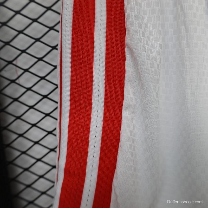 2026 Player Version Colombia White with Red Side Stripes Shorts