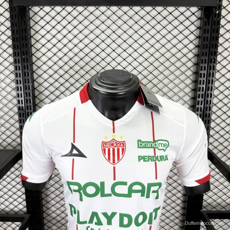 Player Version 25/26 Club Necaxa White with Red Pinstripe Jersey