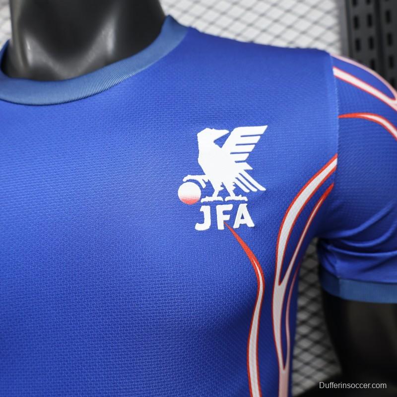 Player Version 2026 Japan Blue with Red Flame Graphic Home Special Edition Jersey