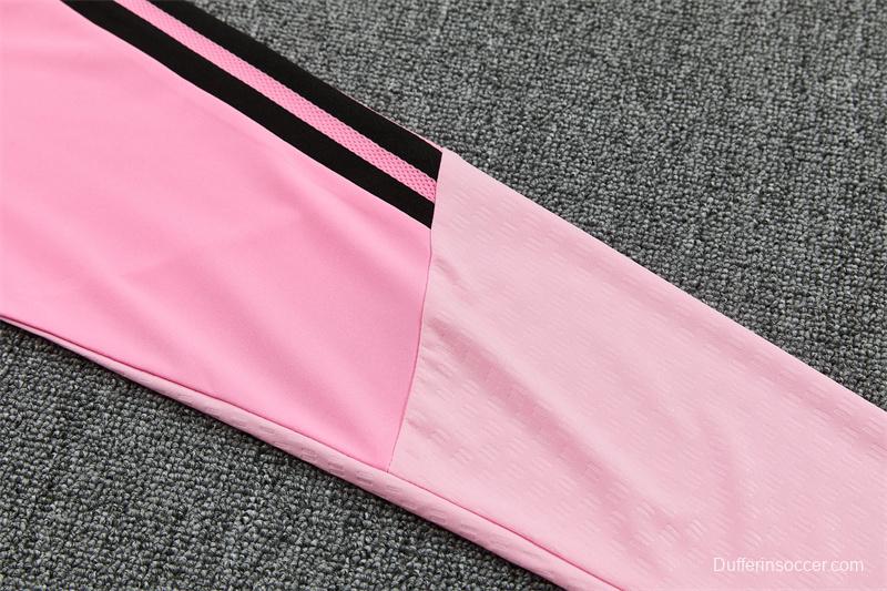 2026 Inter Miami CF Pink  Half Zipper Jacket Tracksuit + Black Long Pants