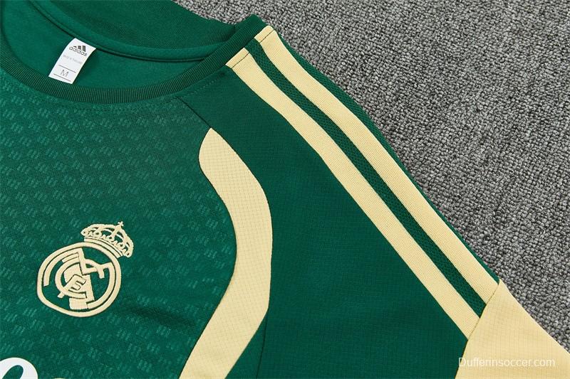 2026 Real Madrid Green & Cream  Short Sleeve+Soccer Shorts