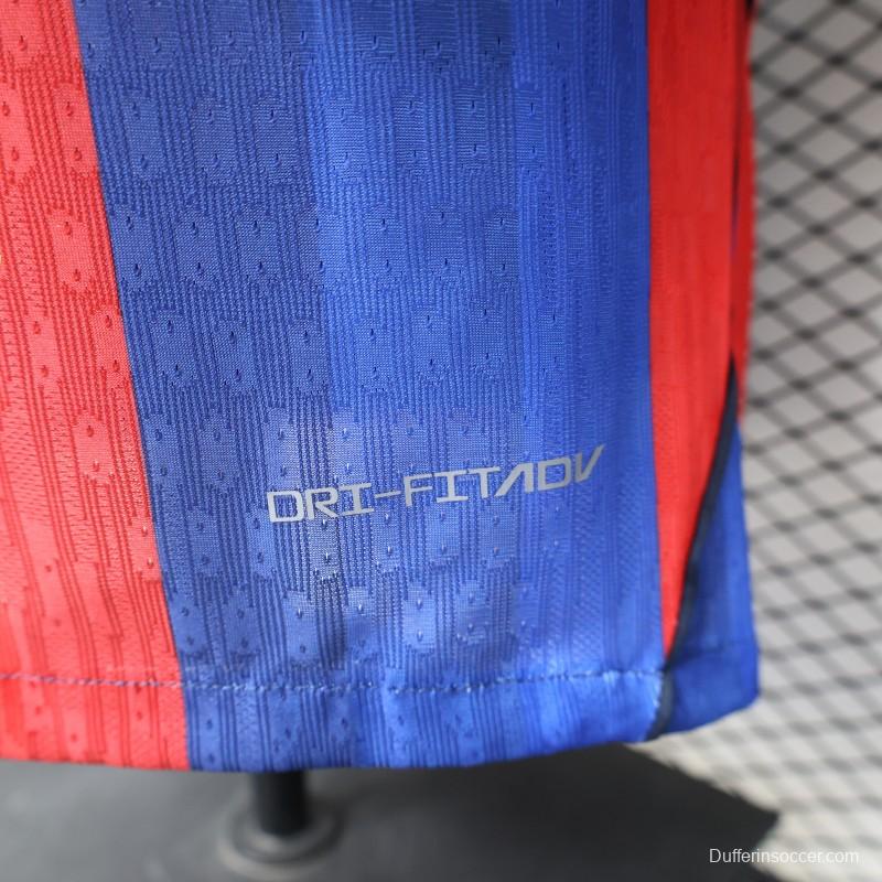 Player Version 25/26 FC Barcelona Blue & Red Vertical Stripes with Spotify Home Jersey