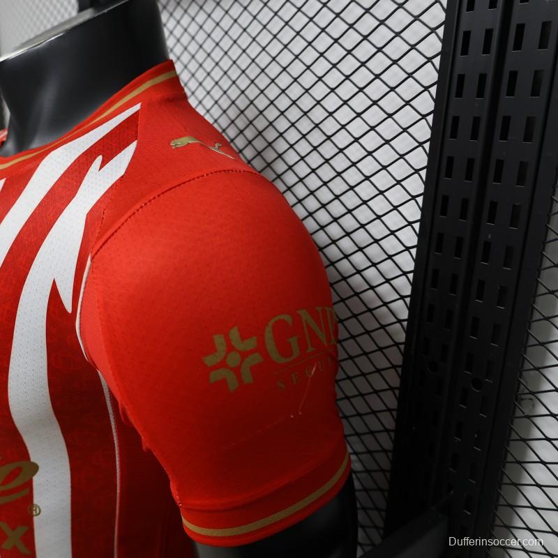 Player Version 26/27 Chivas de Guadalajara Red & White Stripes Home Jersey