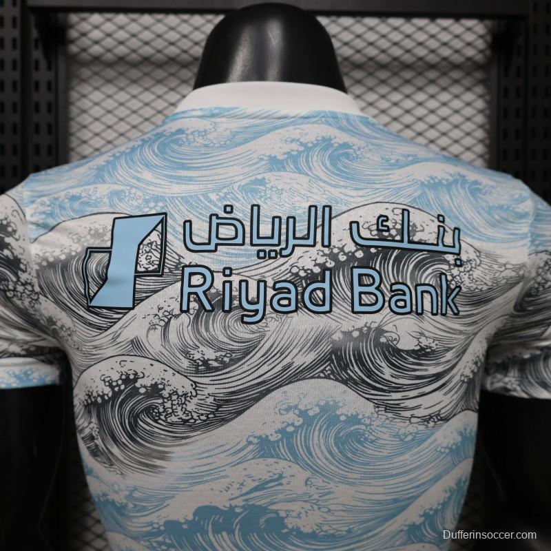 Player Version 26/27 Al-Hilal SFC White & Blue Hokusai Wave Print Special Edition Away Jersey