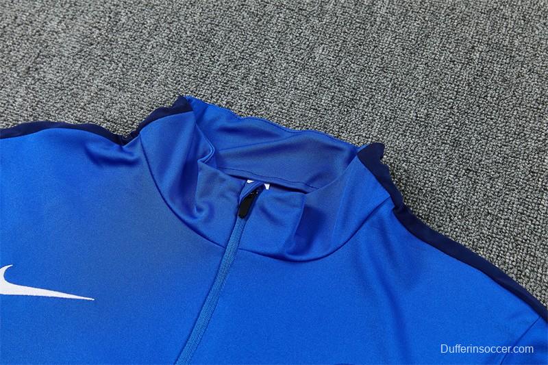 2026 Inter Milan Royal Blue Half  Zipper Jacket Tracksuit + Long Pants (Nike)