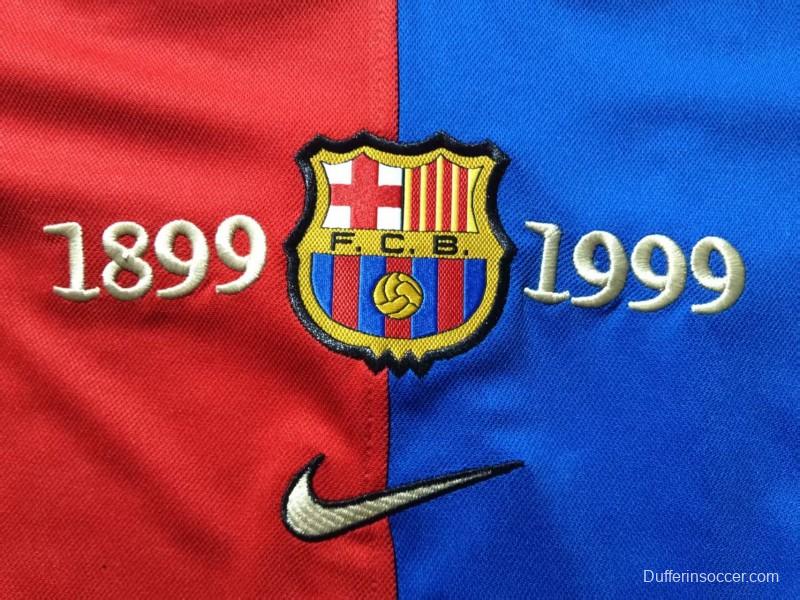 Retro 1899/1999 Kids Barcelona Centennial Long Sleeve Jersey