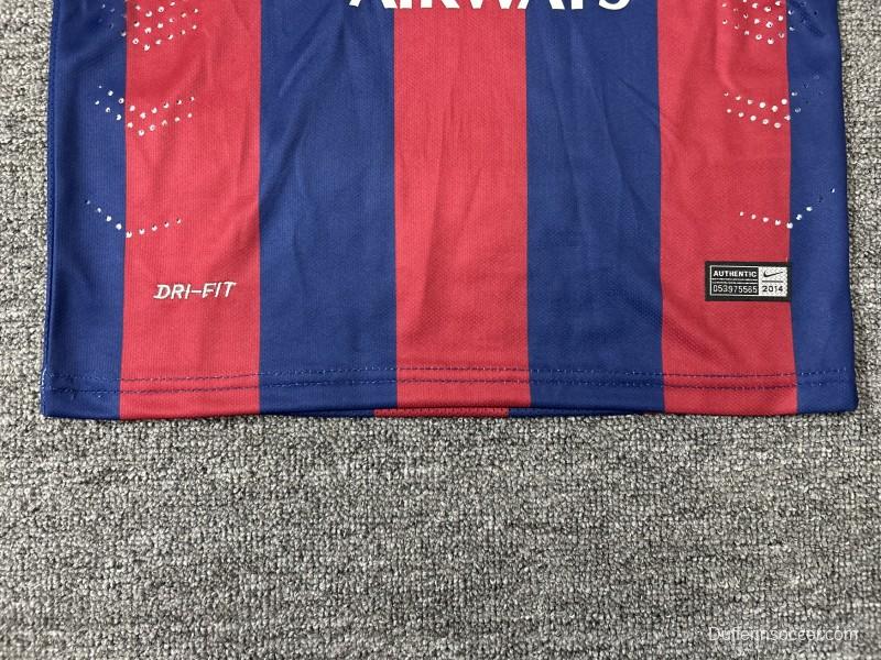 Retro Kids 14/15 Barcelona Home Long Sleeve Jersey