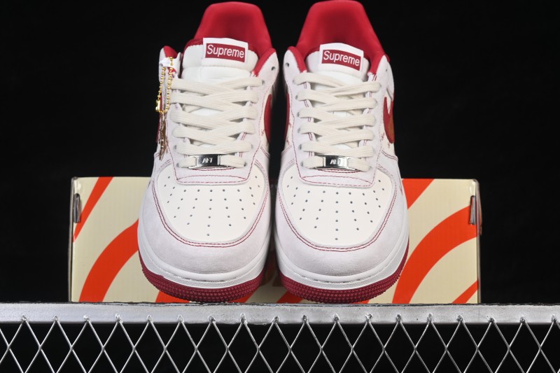 Nike Air Force 1 '07 Low Limited Year of the Horse Red White Color Blocking Casual Sneakers - JP2026-133