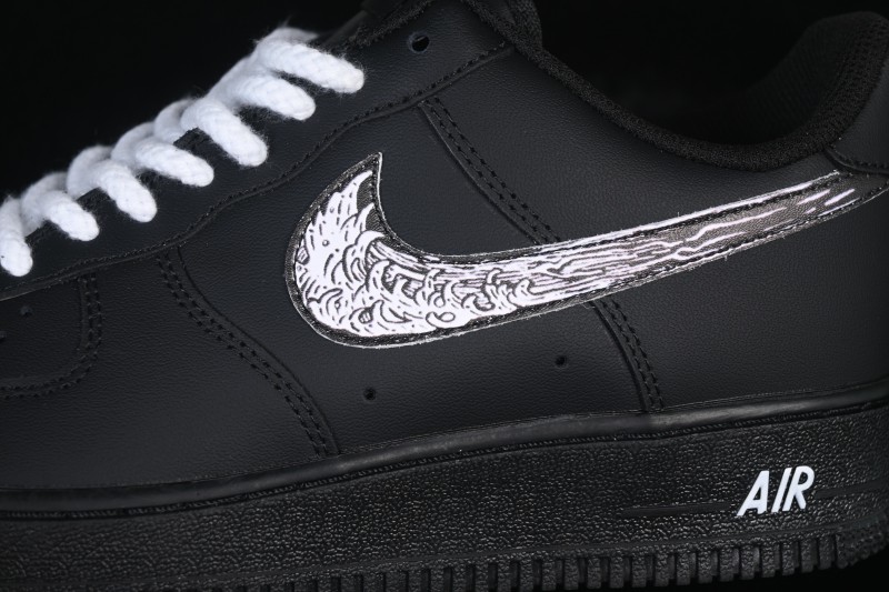 Nike Air Force 1 '07 Low Anime Theme Black Swoosh Skateboarding Shoes - ZH0316-123