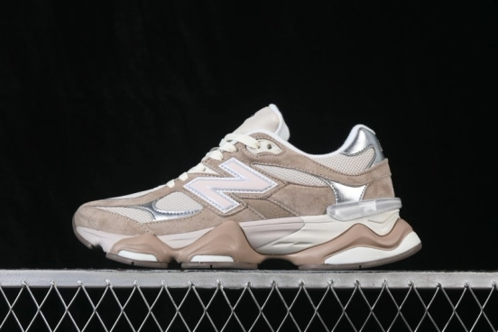 New Balance 9060 Retro Running Shoes with Mesh and Suede Upper - U9060ERM