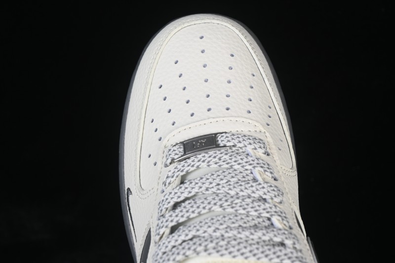 Nike Air Force 1 '07 Low Casual Sneakers in White and Dark Grey - SM6668-107