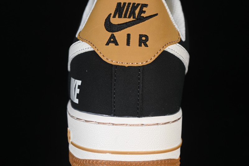 Nike Air Force 1 '07 Low White Wheat Black Panel Casual Sneakers - IH0687-700