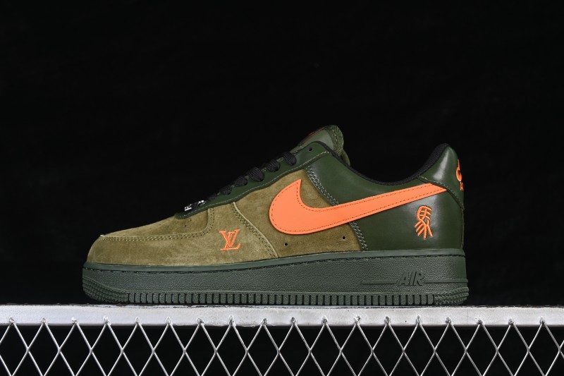 Nike Air Force 1 '07 Low Year of the Horse Edition Military Green with Orange Star Casual Skateboarding Shoes - XY9025-010