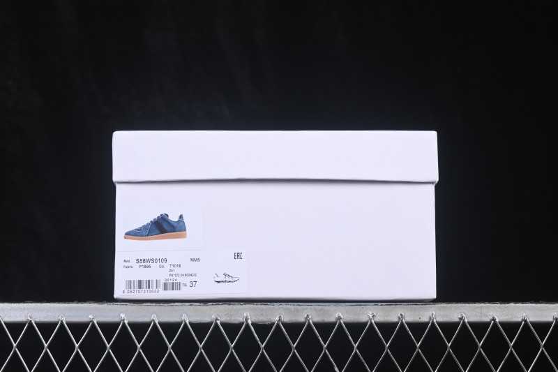 Maison Margiela Calfskin Replica Retro Court Sneaker with Hand-Painted Finish - S58WS0109