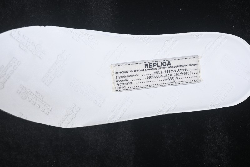Maison Margiela Calfskin Replica Retro Court Sneaker with Hand-Painted Finish - S58WS0109