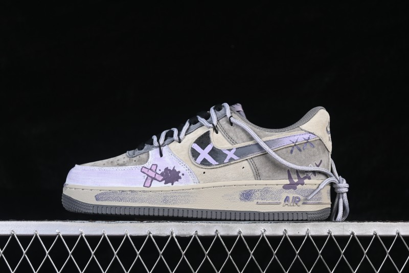 Nike Air Force 1 '07 Low Hand-Painted Band-Aid Sneakers with Retro Distressed Leather - YD2425-066