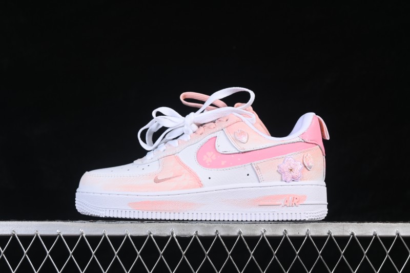 Nike Air Force 1 '07 Low Spring Wild Cherry Prelude Hand-Painted Casual Sneakers - FB8971-007