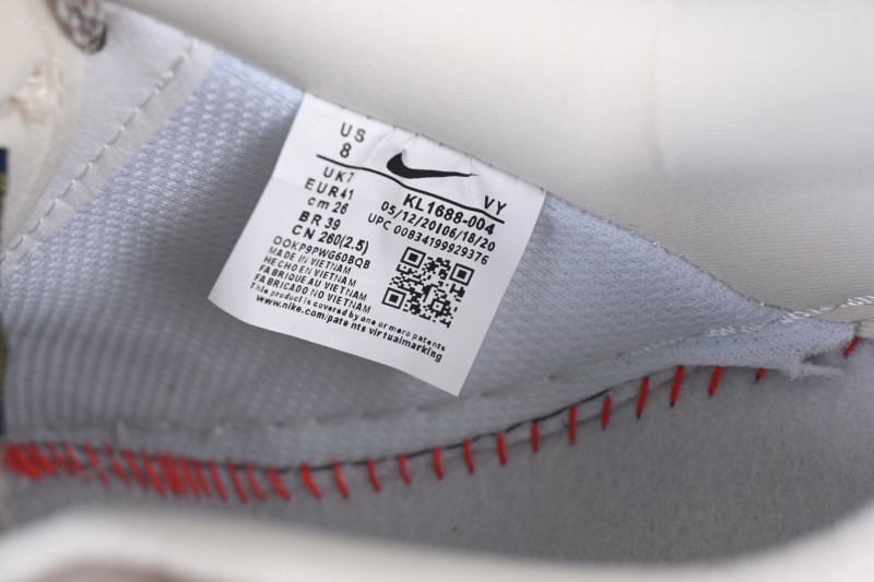 Nike Air Force 1 '07 Low LV Collaboration Grey Blue Pigskin Leather Casual Sneakers - KL1688-004