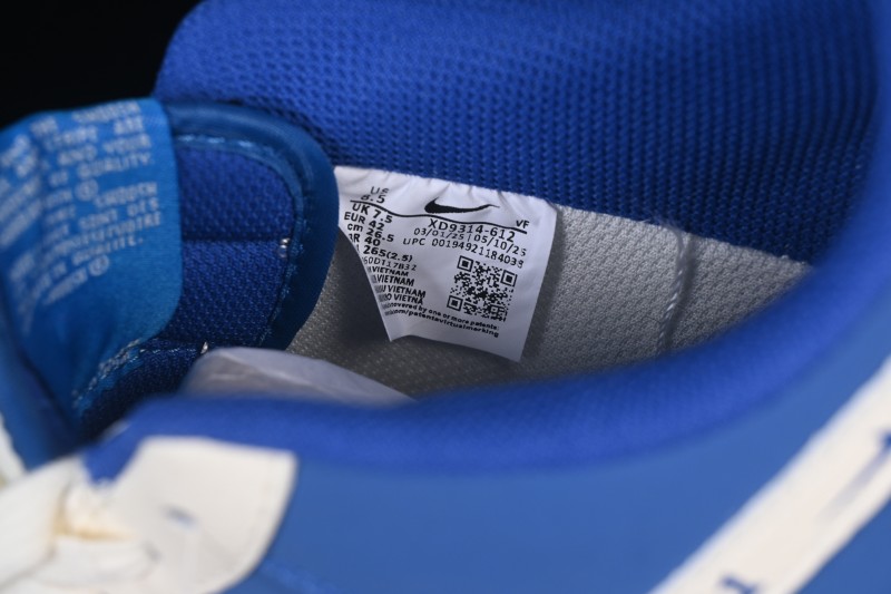 Nike Air Force 1 '07 Low Skateboarding Shoes with White and Blue Colorway - XD9314-612