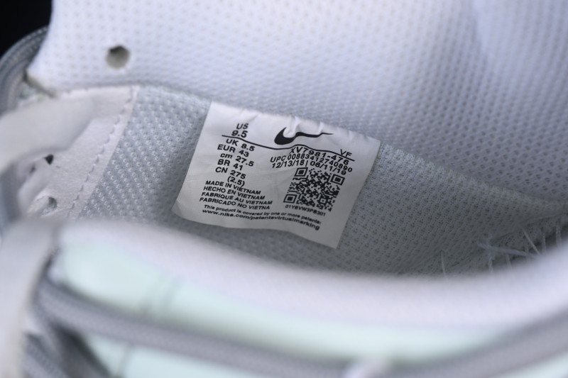 Nike Air Force 1 '07 Low Casual Skateboarding Shoes with Cloud White Mint Accents - XX7981-476