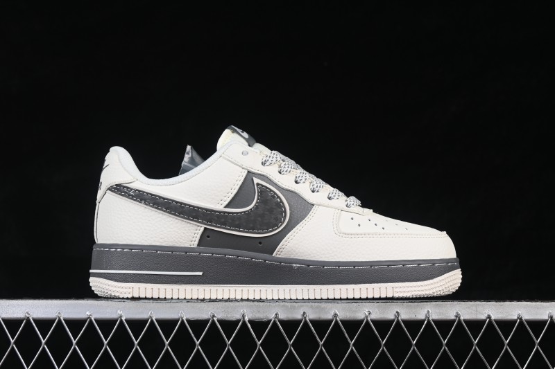 Nike Air Force 1 '07 Low Casual Sneakers in White and Dark Grey - SM6668-107