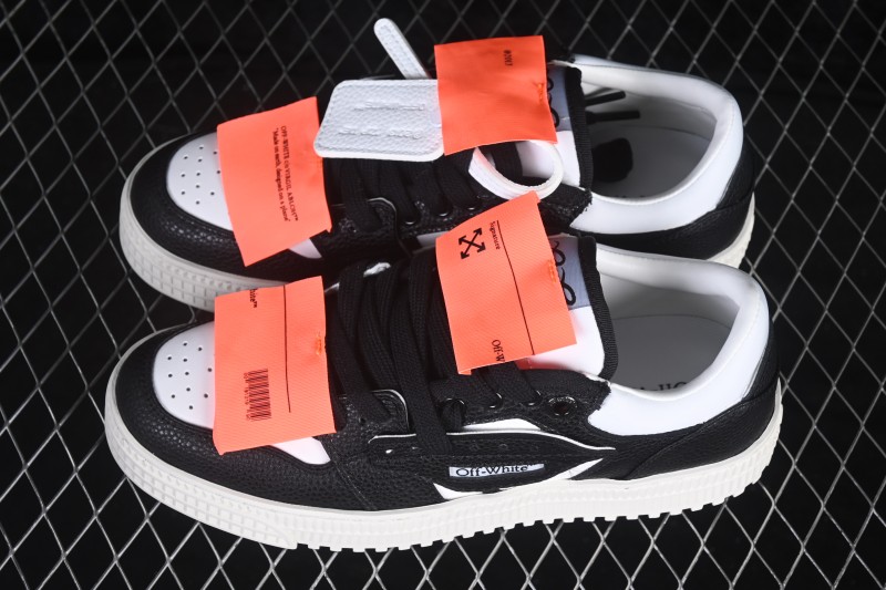Off-White 3.0 Court Round-Toe Lace-Up Low-Top Casual Skate Shoes - AJD4
