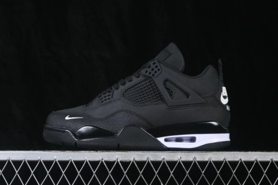 Nike Air Jordan 4 Retro x Nigel Sylvester Collaboration Black Shoes - HF4340-001