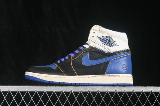Nike Air Jordan 1 Retro High OG Fragment x Union Deconstructed Royal Blue Basketball Shoes - IO7847-001