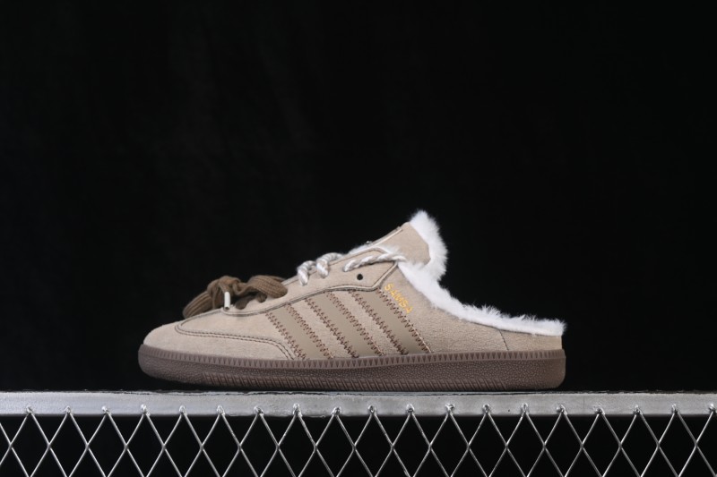 Adidas Samba OG Mule Casual Fleece-Lined Slip-On Shoes - HP5055