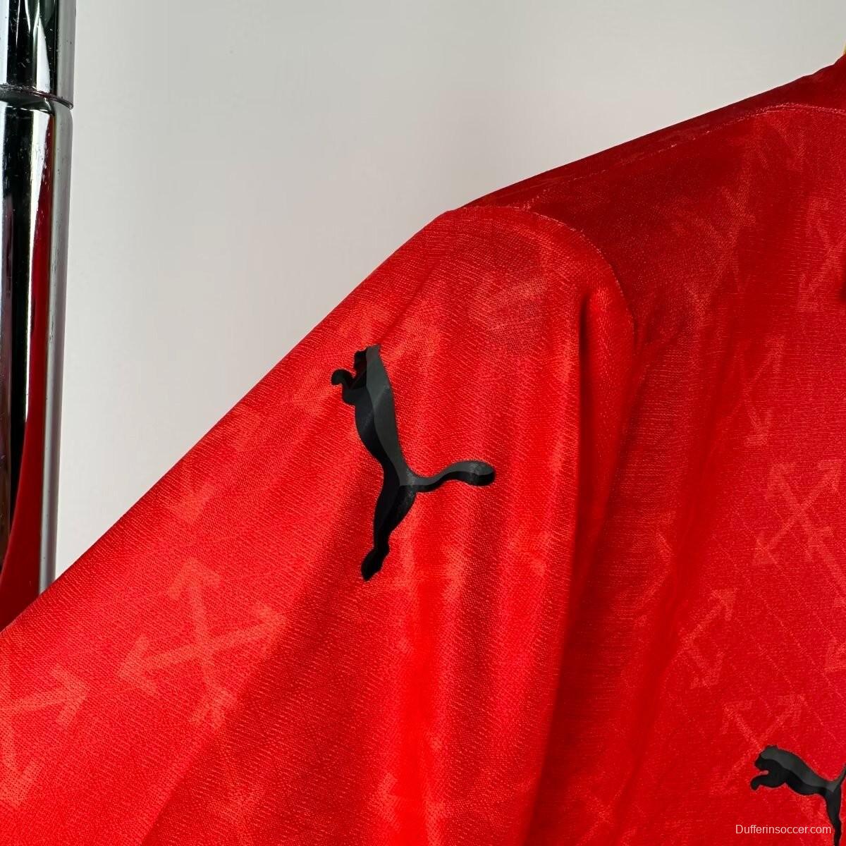 Player Version 25/26 AC Milan x OFFWHITE Red Special Jersey