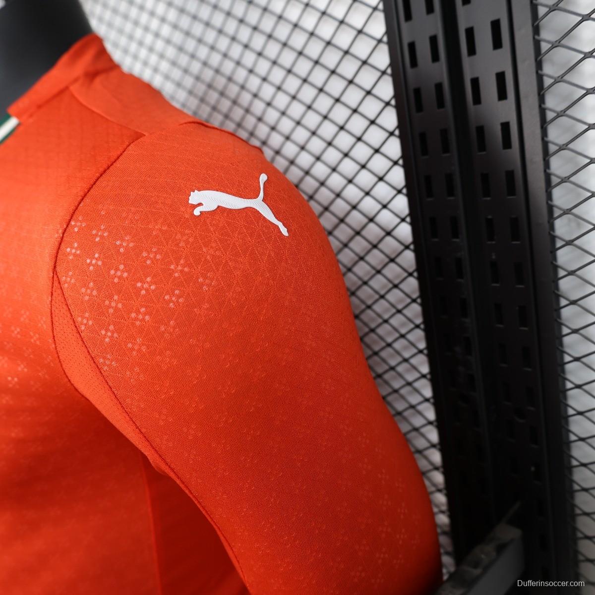 Player Version 2025 Portugal Home Long Sleeve Jersey