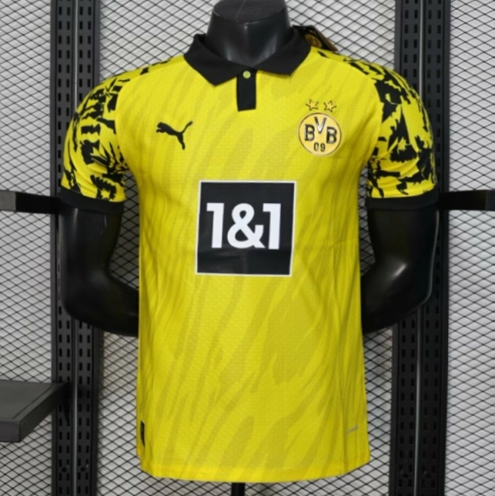 Player Version 25/26 Borussia Dortmund Yellow with Black Pattern Jersey