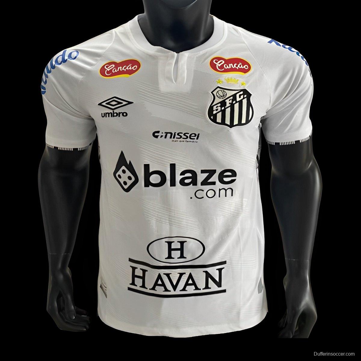 25/26 Santos Home Jersey With Full Sponsors