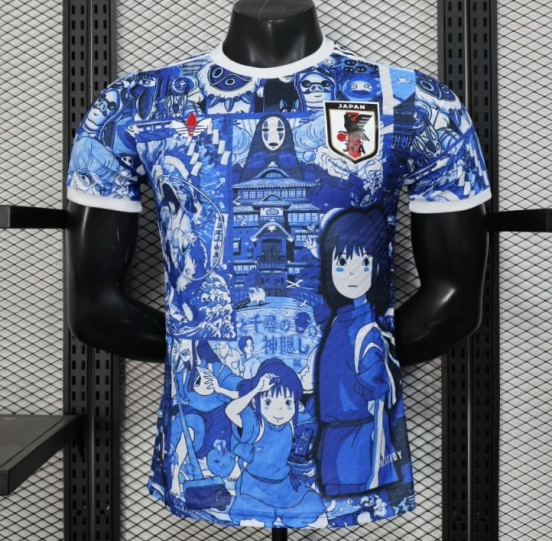 Player Version 2025 Japan Blue with Anime Characters Jersey