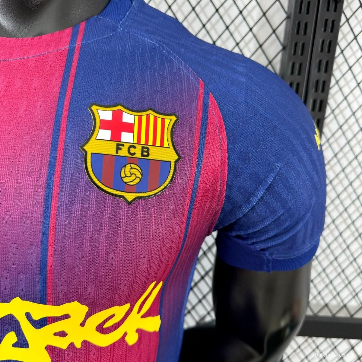 Player Version 25/26 Barcelona Travis Scott  Home Jersey