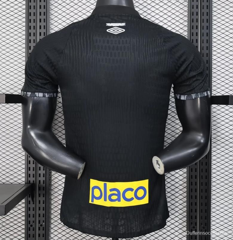 Player Version 25/26 Santos FC Black with Geometric Pattern Jersey