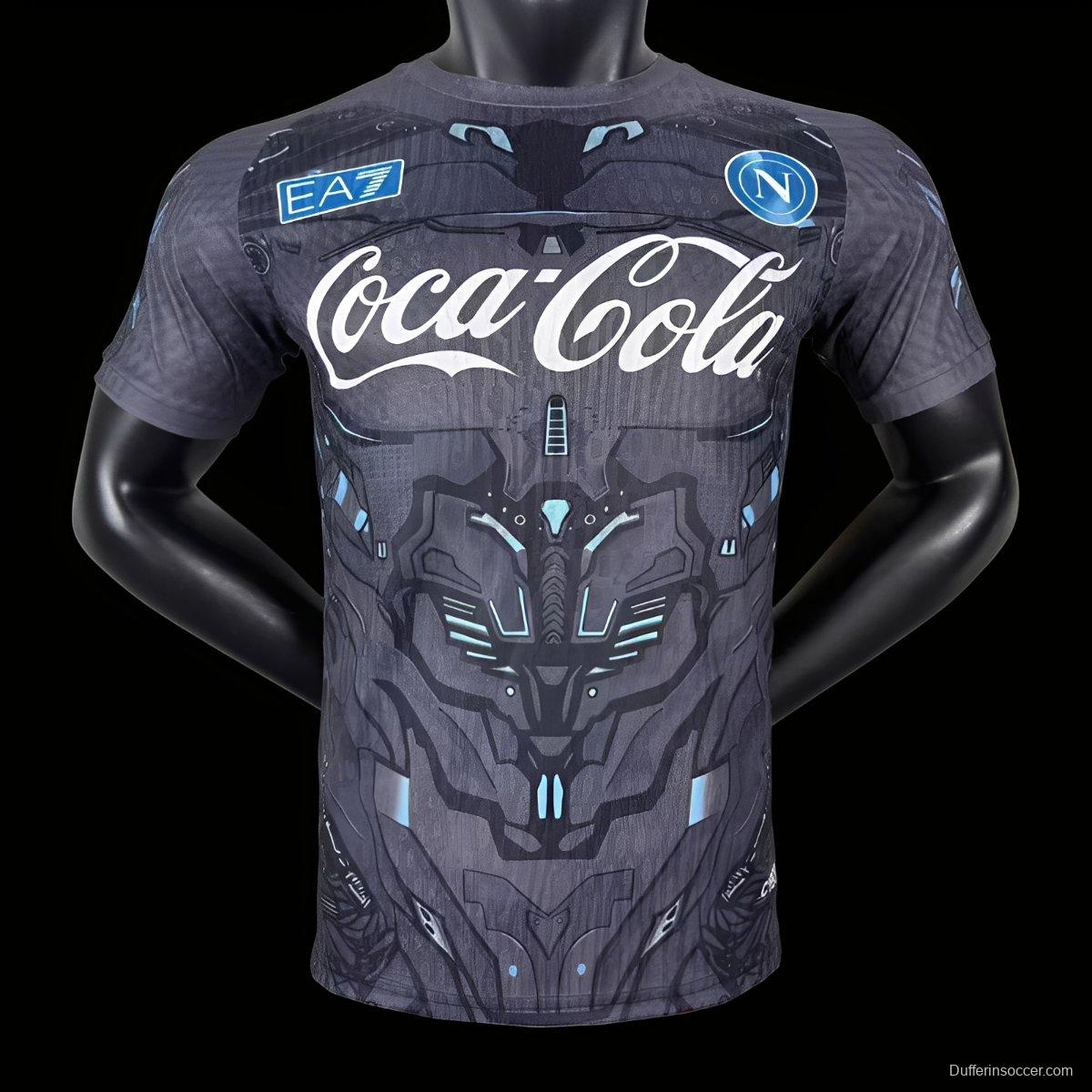 Player Version 25/26 Napoli EA7 Gray with Robotic Armor Pattern Jersey