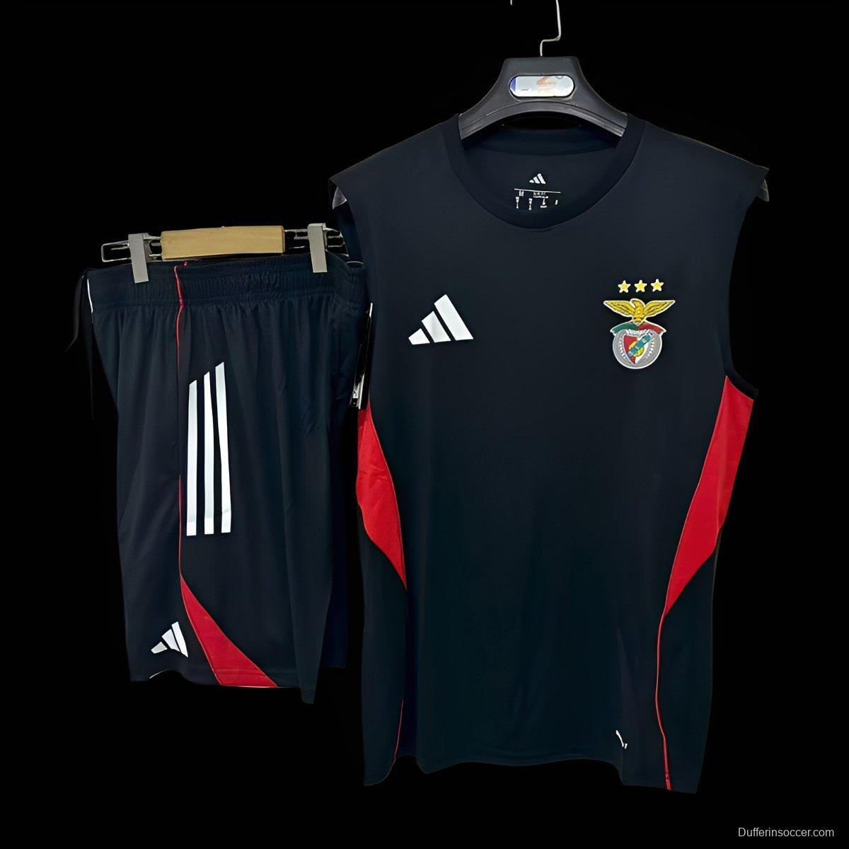 25/26 Benfica Black Vest Jersey + Shorts