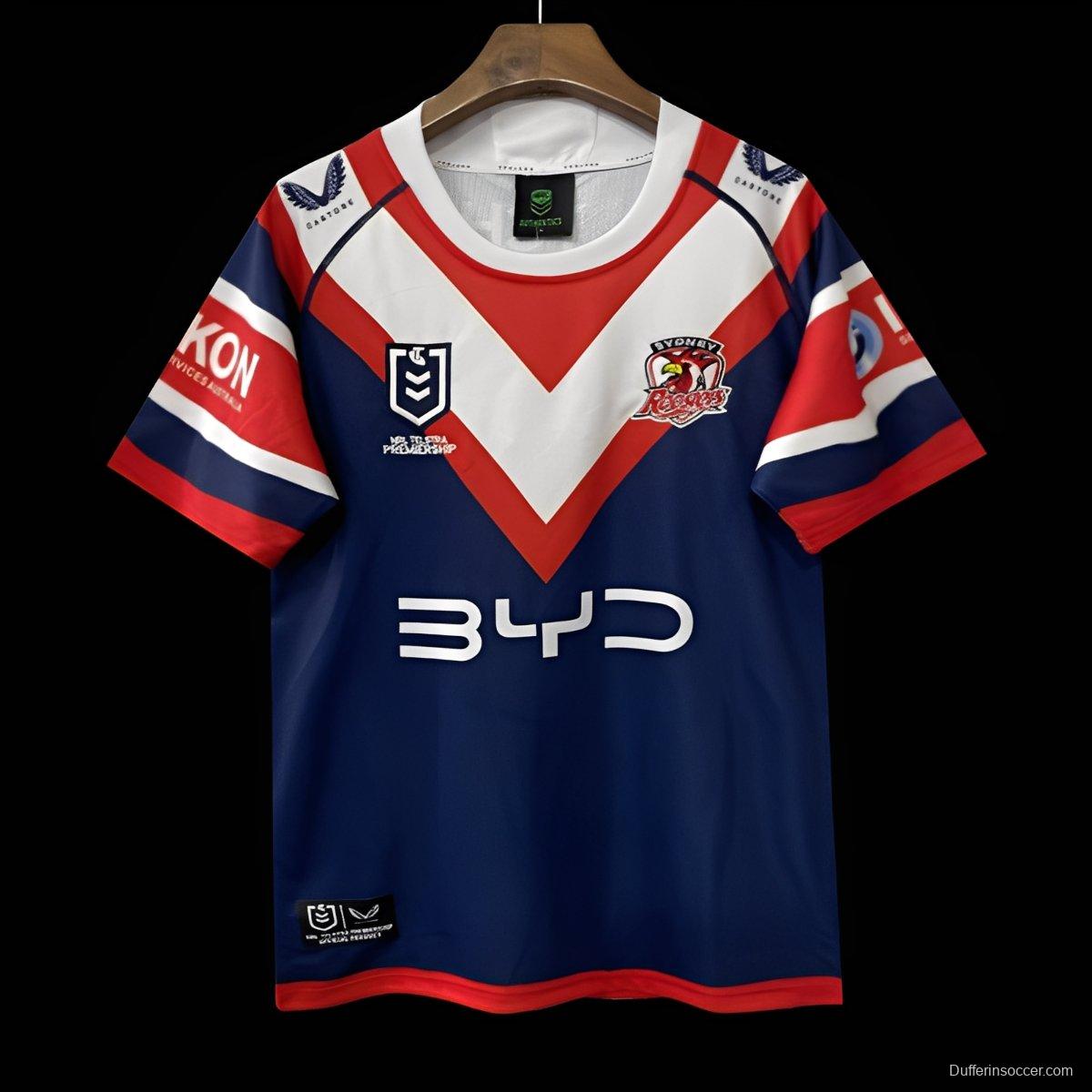 25/26 Sydney Roosters Navy with Red and White Chevron Jersey