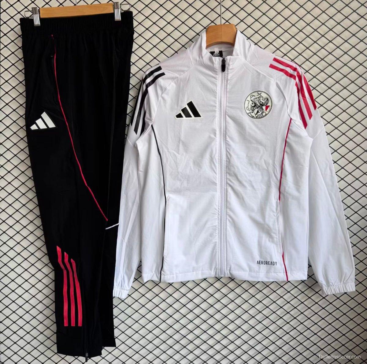 25/26 Mexico National Team White with Pink Full zipper Jacket Tracksuit+ long pants