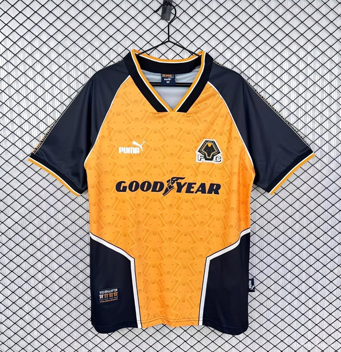 Retro 96/98 Wolverhampton Wanderers Home Jersey