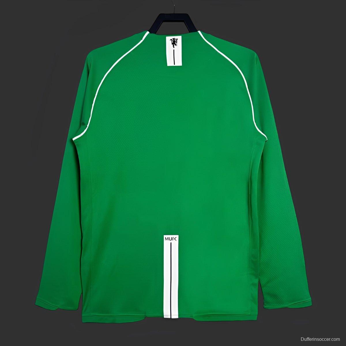 Retro 07/08 Manchester United Green Goalkeeper Long Sleeve Jersey