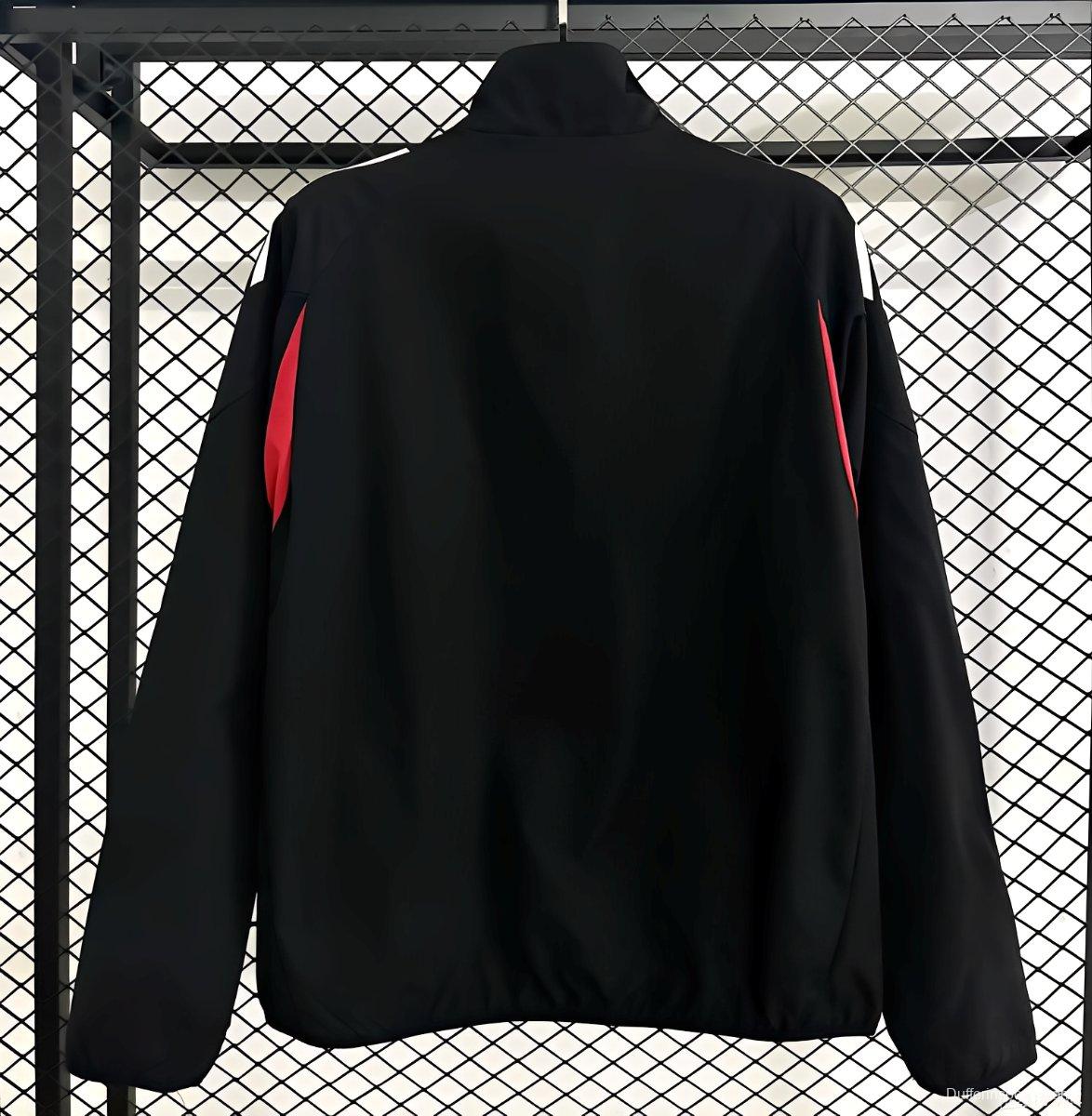 25/26 Benfica Black Full Zipper Windbreaker