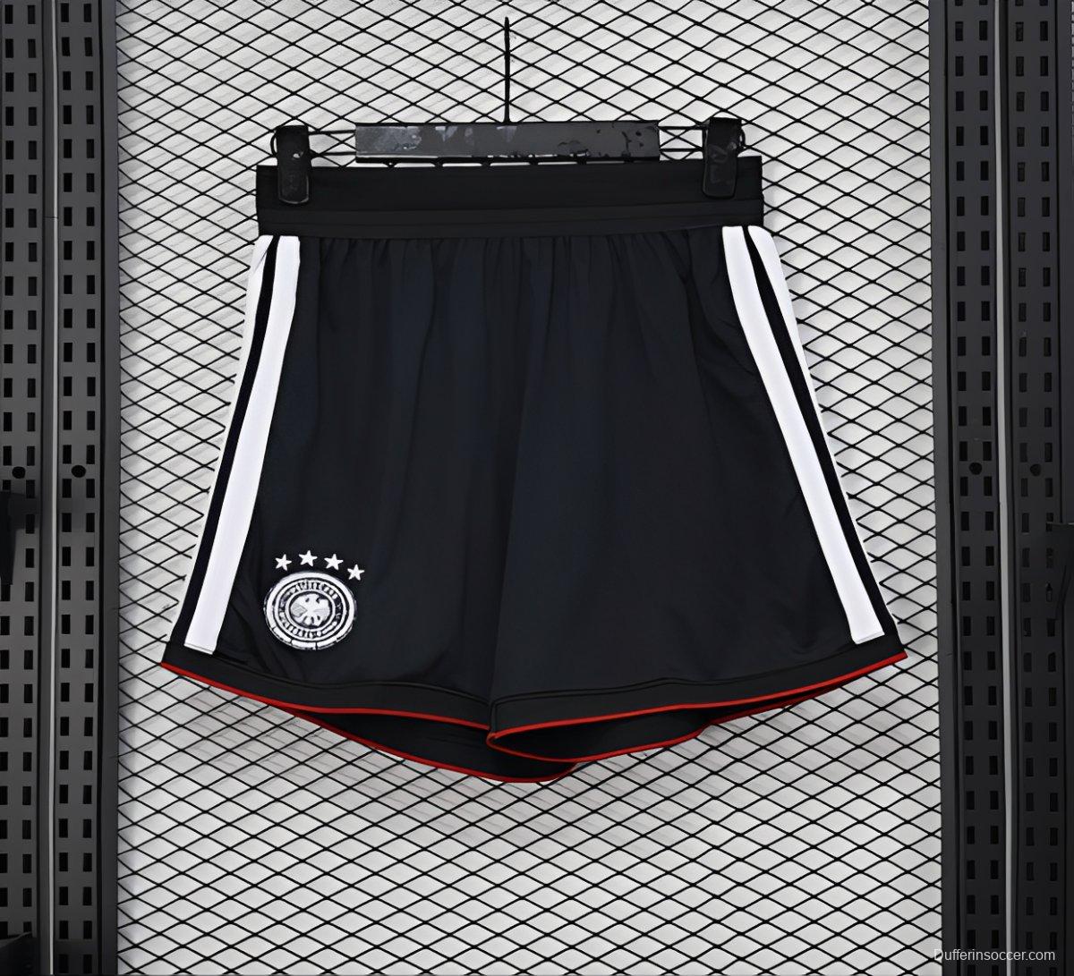 2026 Player Version Germany Black with White Stripes Shorts