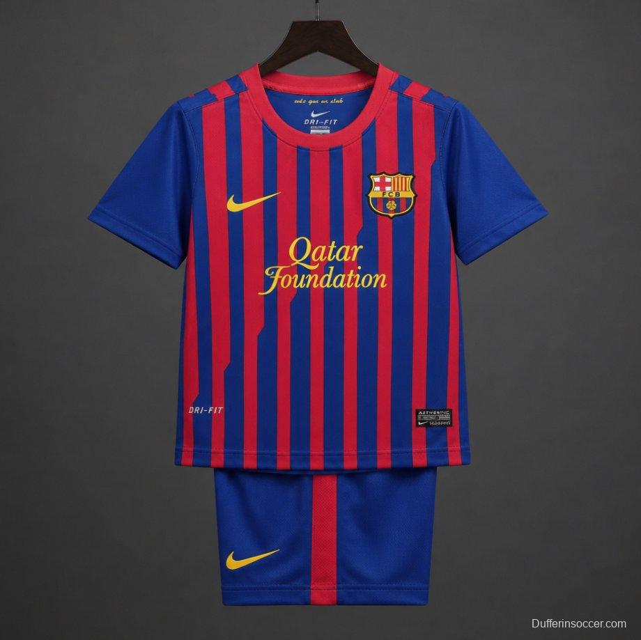 Retro Kids 11/12  FC Barcelona Home Jersey