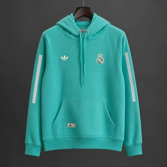 26/27 Real Madrid CF Away Teal Hoodie 9 Colors