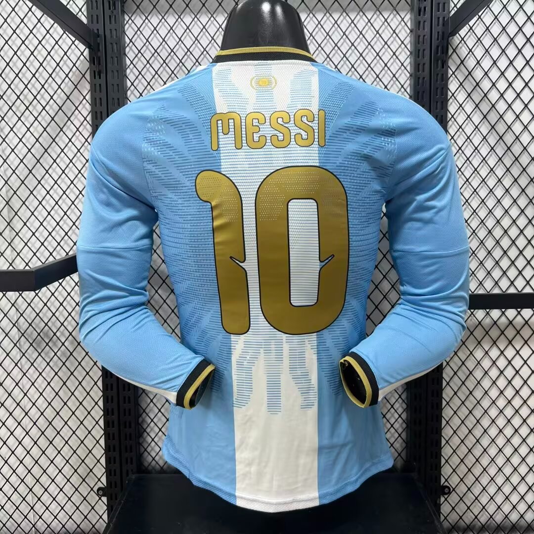 Player Version 2026 Argentina Messi Farewell Commemorative Long Sleeve Jersey